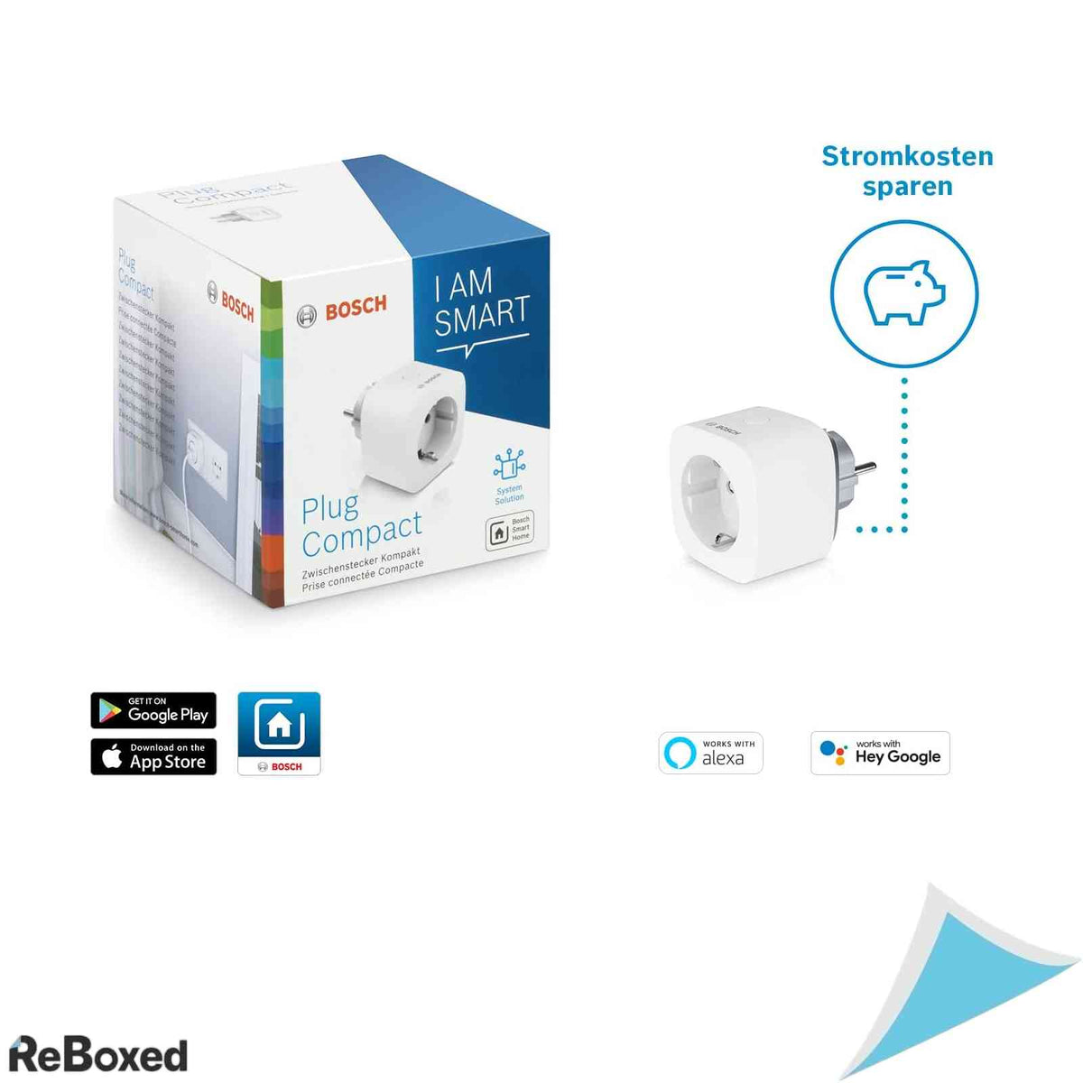 Priza inteligenta Bosch Smart Home Compact, control prin aplicatie