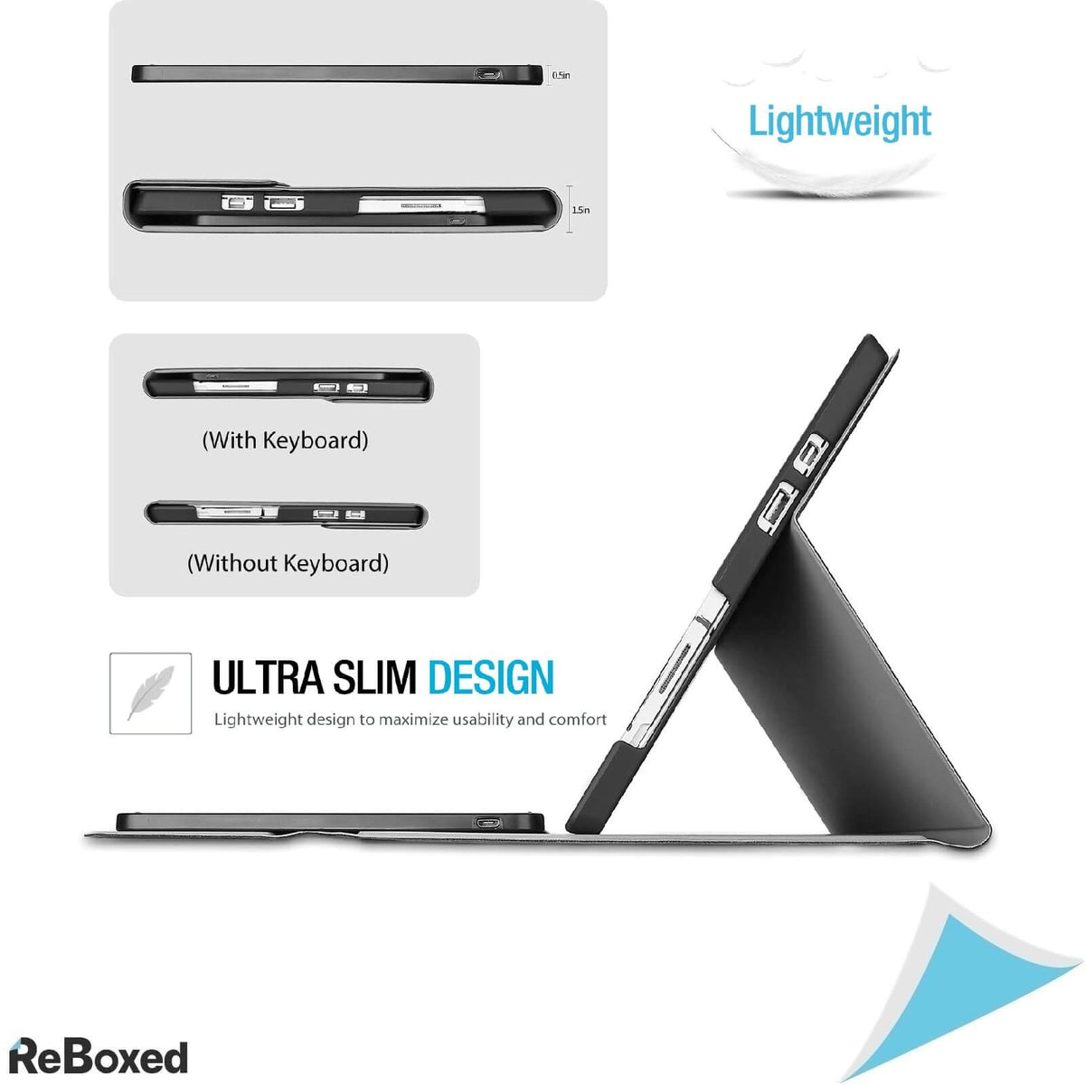 ProCase Husa cu Tastatura Wireless Detasabila Surface Pro 12.3 Inch