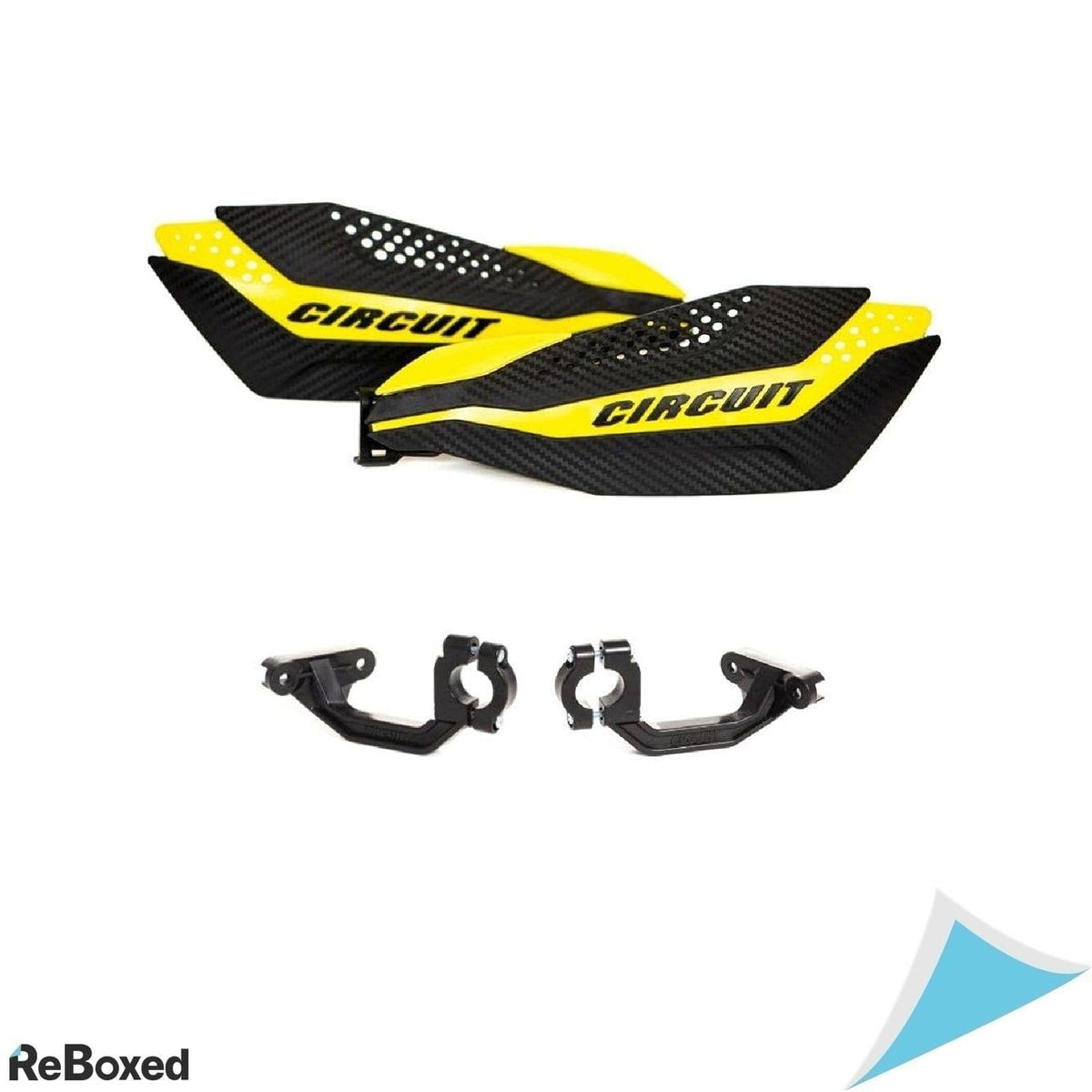 Protectii maini CIRCUIT Dakar PM038-2D6 – universale pentru motocross / enduro – negru/galben