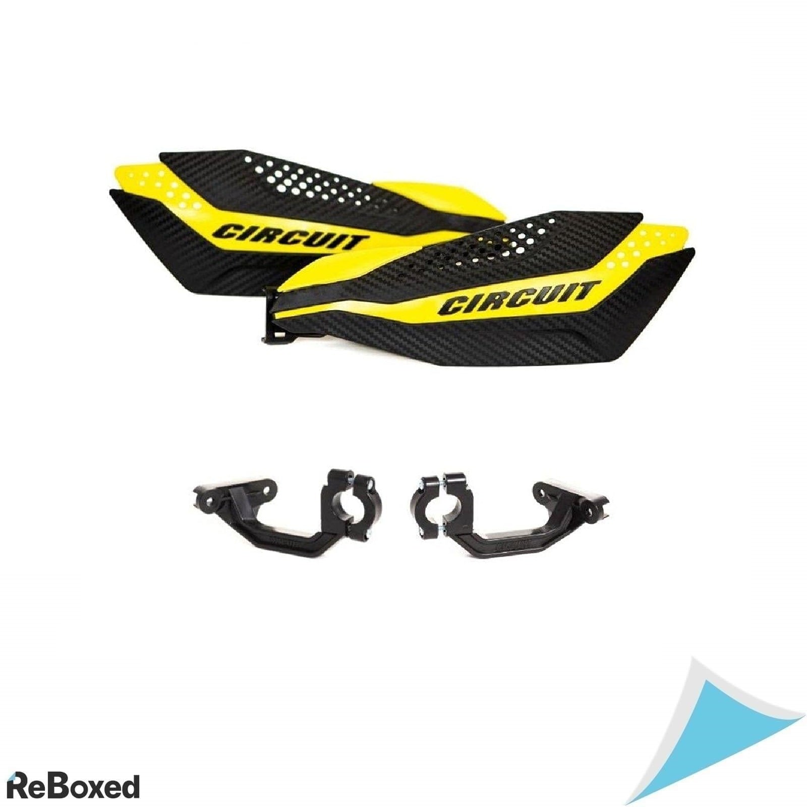 Protectii maini CIRCUIT Dakar PM038-2D6 – universale pentru motocross / enduro – negru/galben