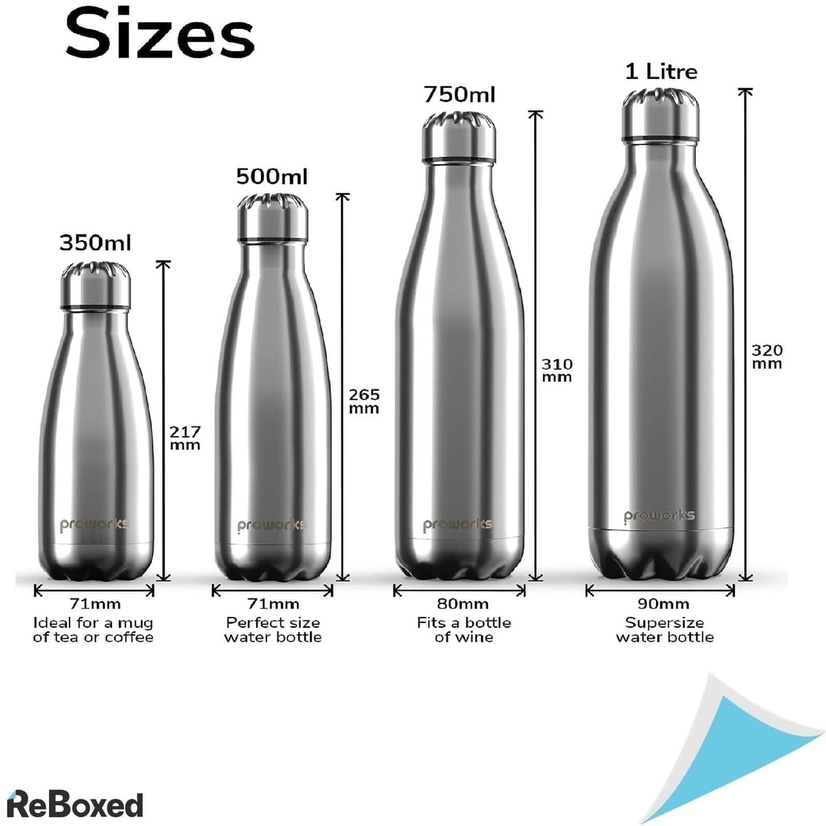 Proworks Performance Termos din Otel Inoxidabil 1L