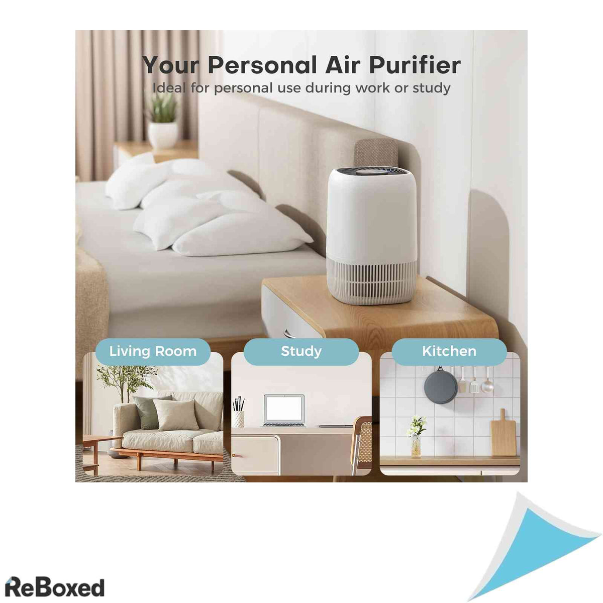 Purificator de Aer AROEVE pentru Dormitor, Filtru HEPA H13 in 3 Trepte