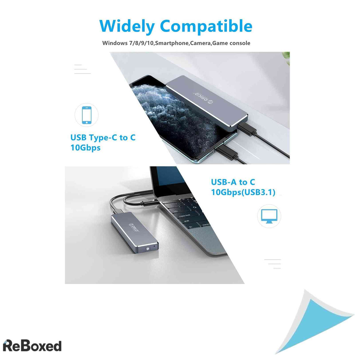 Rack SSD M.2 NVMe ORICO USB-C 3.1 Gen2 10Gbps Aluminiu Gri