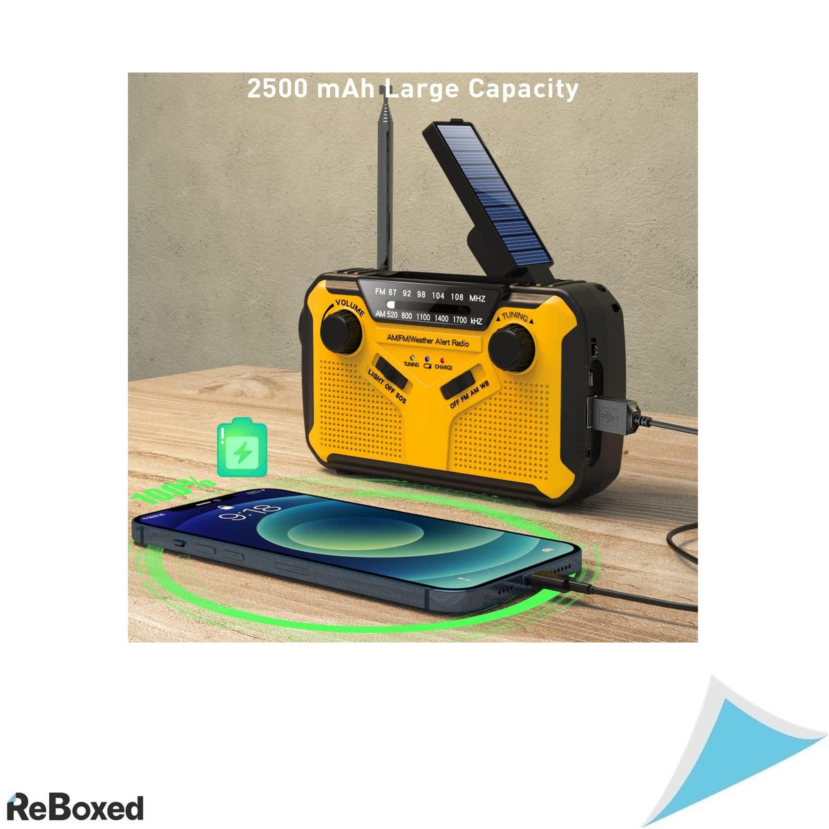 Radio de Urgenta cu Manivela si Panou Solar