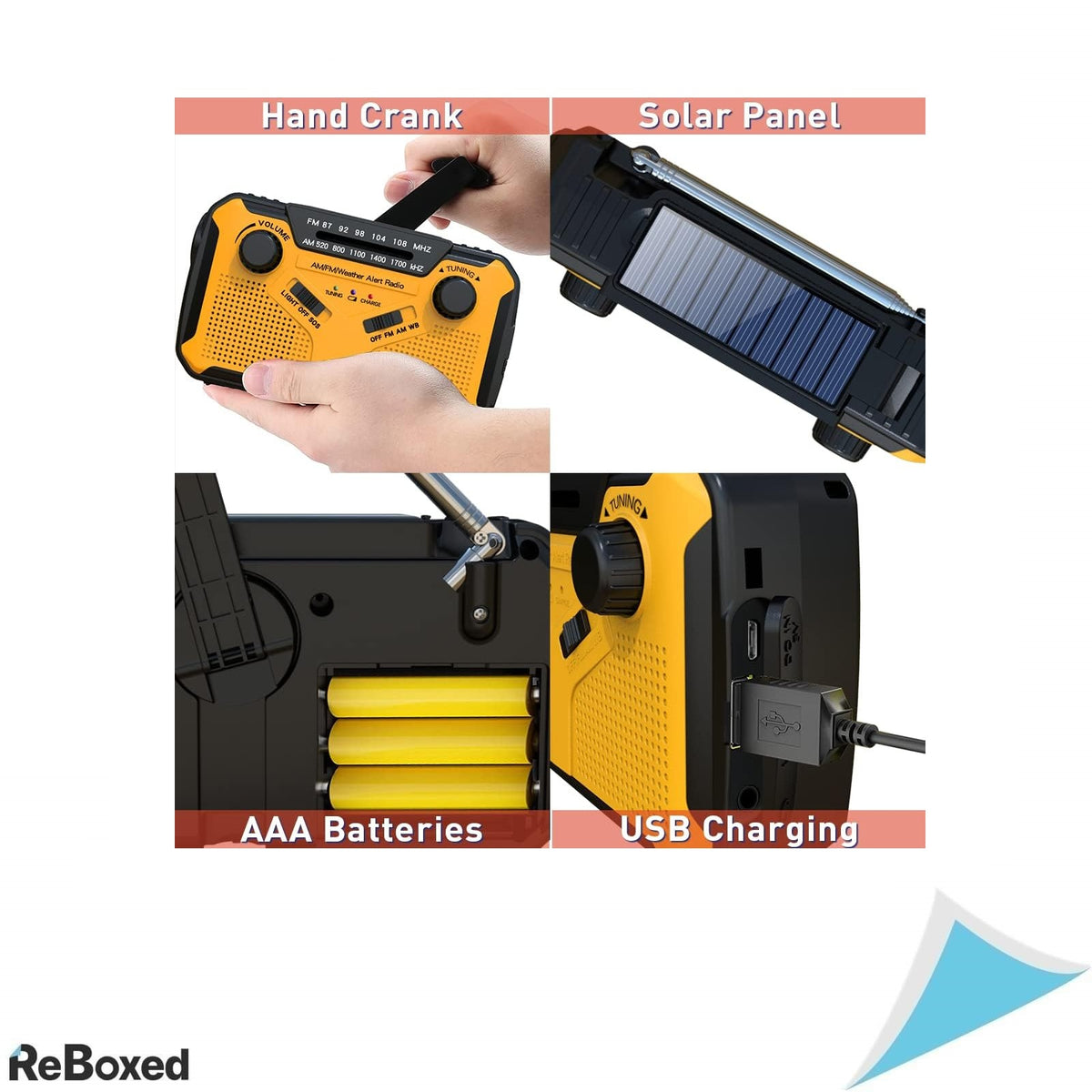 Radio de Urgenta cu Manivela si Panou Solar