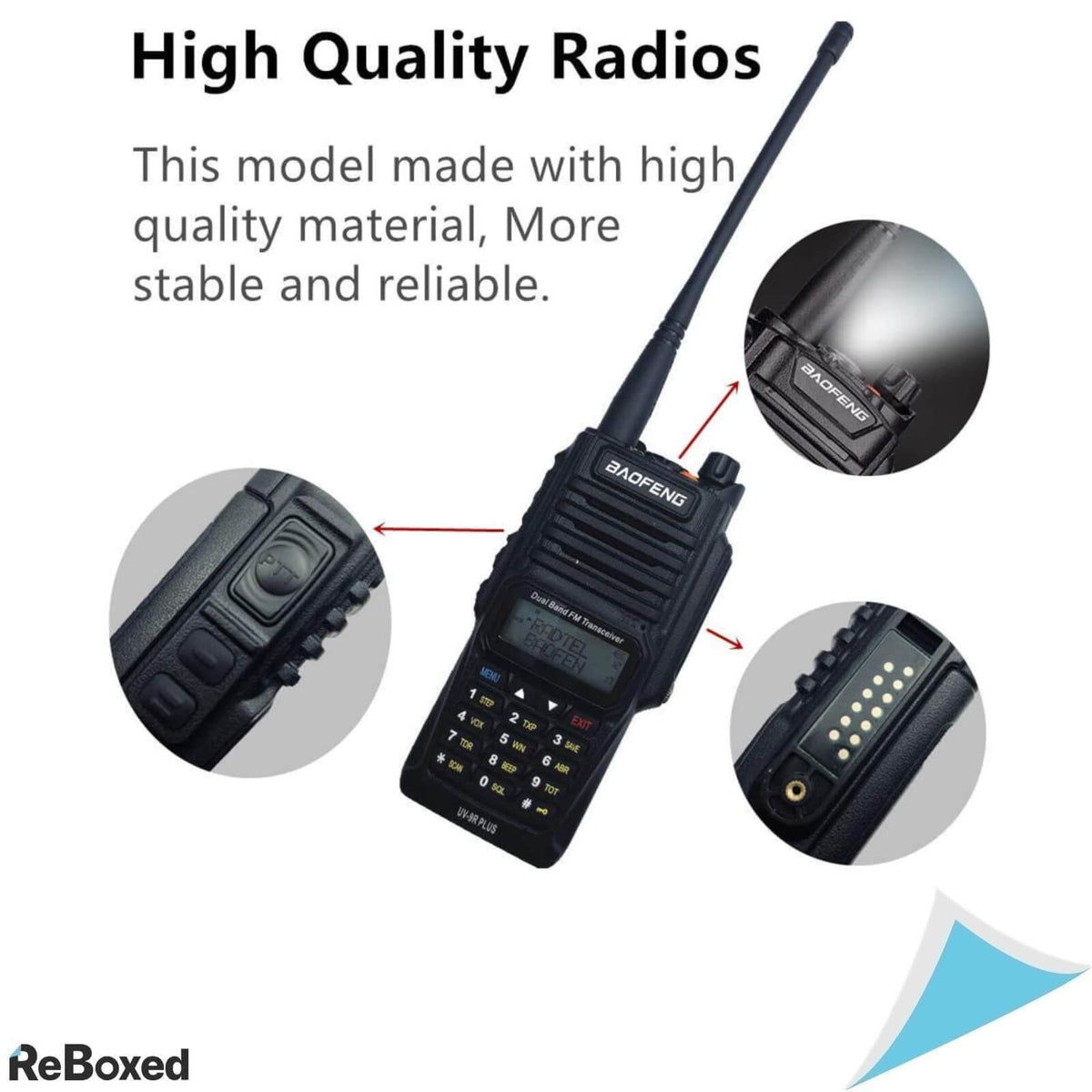 Baofeng UV-9R Plus Statie Portabila Emisie Receptie 8W IP67 8Km