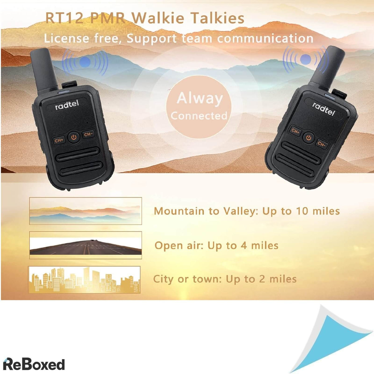 Radtel RT12 Walkie Talkie Statii Radio Drumetie Negru