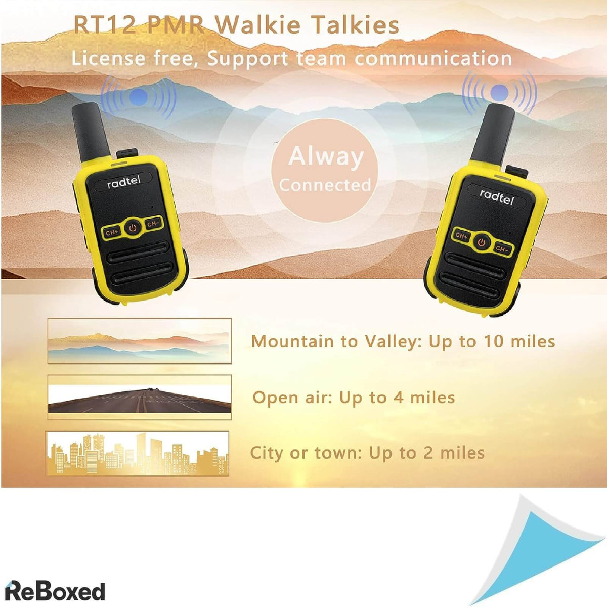 Radtel RT12 Walkie Talkie Statii Radio Drumetie Galben