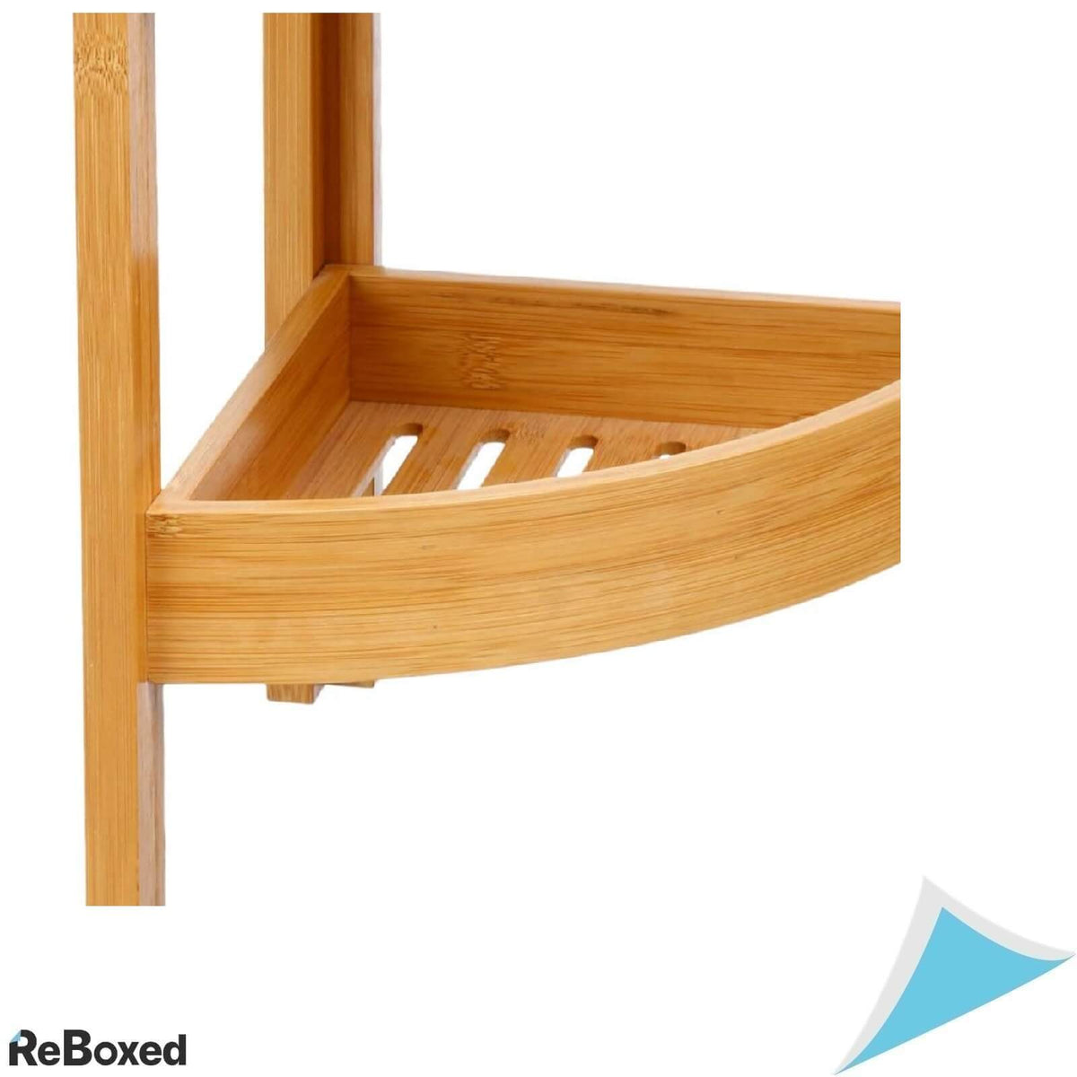 Raft de colt din bambus cu 3 nivele