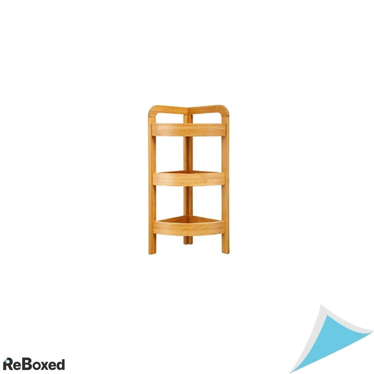 Raft de colt din bambus cu 3 nivele