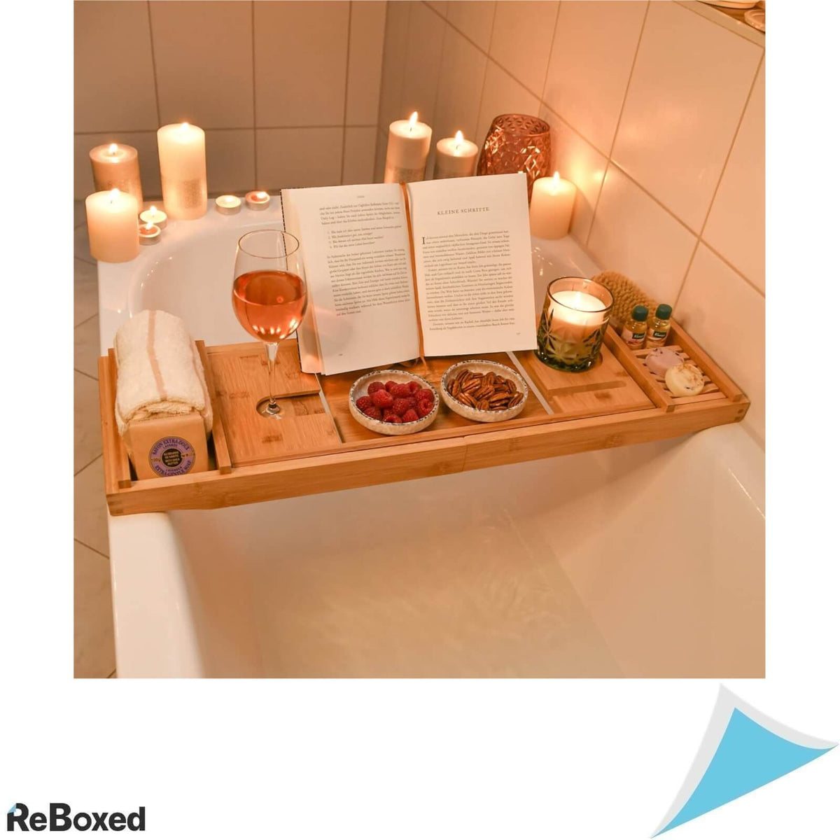 Rainsworth Suport Plansa Extensibila pentru Cada din Bambus 75-115cm