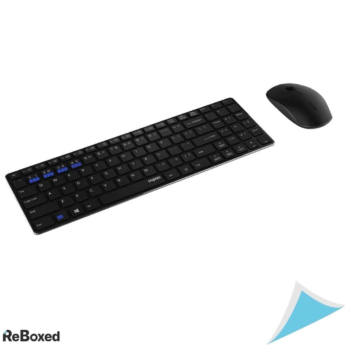 Rapoo 9300M Set Tastatura si Mouse Wireless, QWERTZ German, Bluetooth 3.0/5.0 si 2.4GHz, Negru