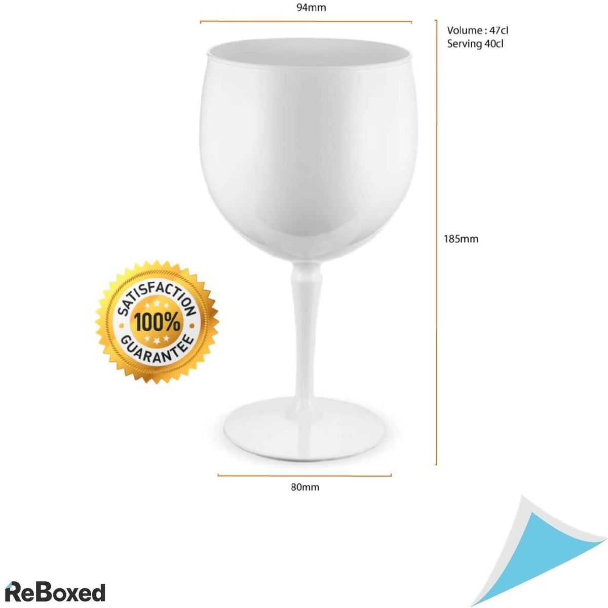 RBDrinks Set 6 Pahare 300ml Premium Gin Reutilizabile Albe