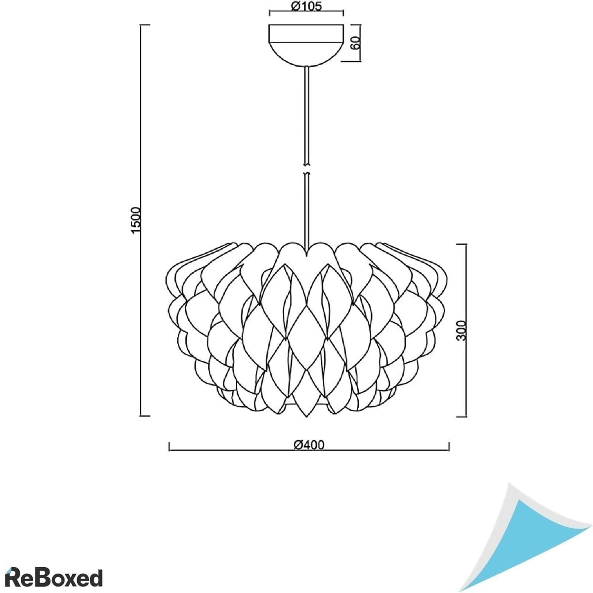 Reality Leuchten Lampa suspendata din metal E27 150cm