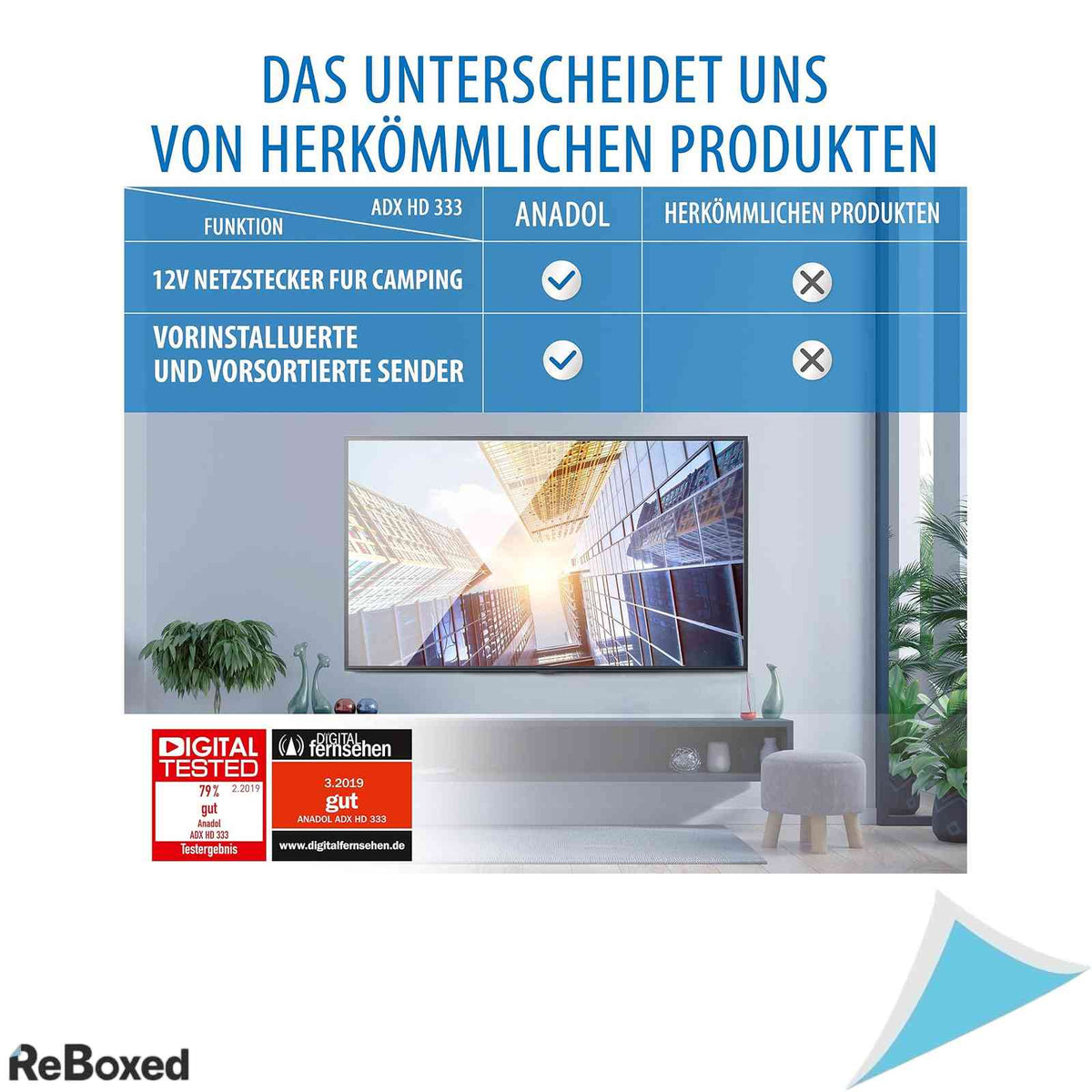 Receptor satelit digital Mini HD Anadol ADX HD 333, DVB-S2 Multistream
