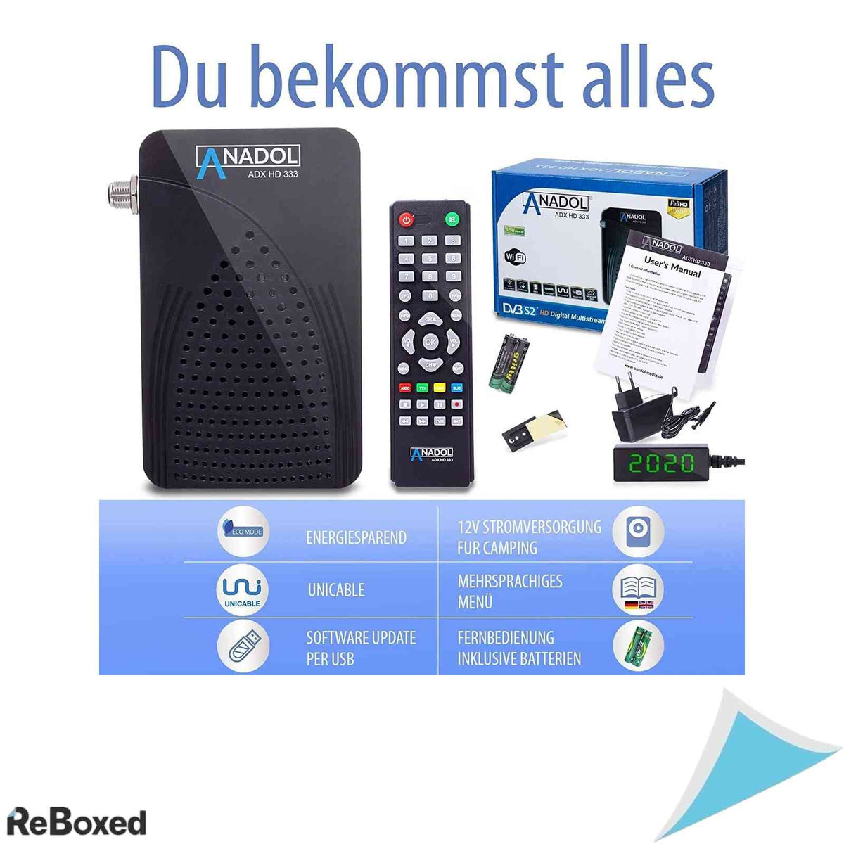 Receptor satelit digital Mini HD Anadol ADX HD 333, DVB-S2 Multistream