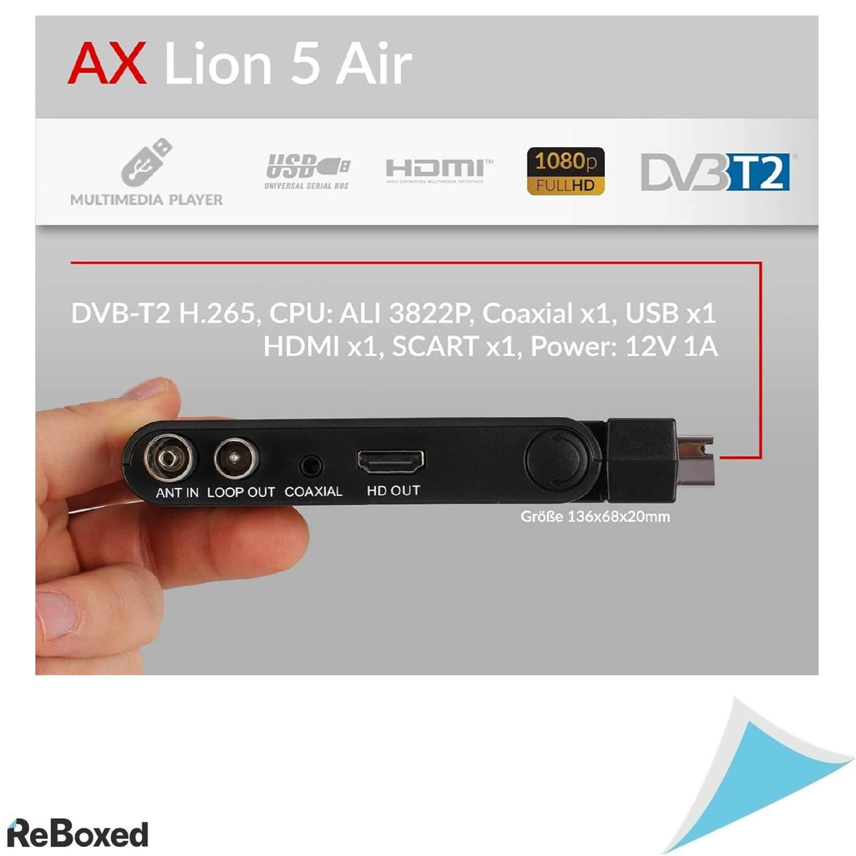 Red Opticum Ax Lion 5 Air Receptor digital DVB-T2