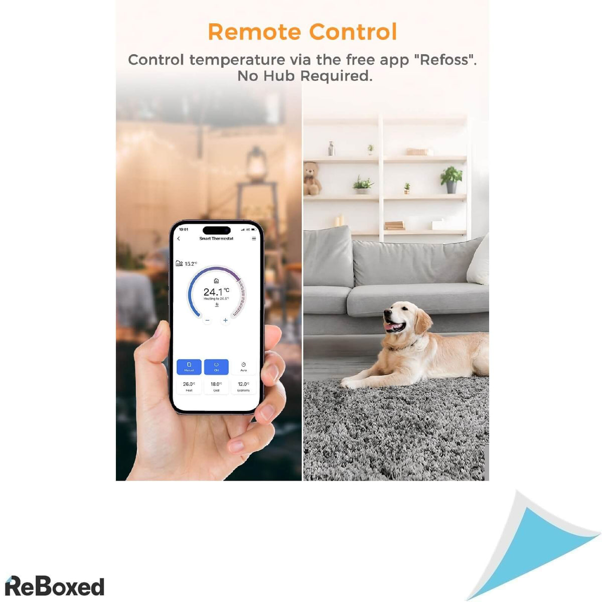 Refoss Termostat Programabil pentru Casa Alb Wi-Fi