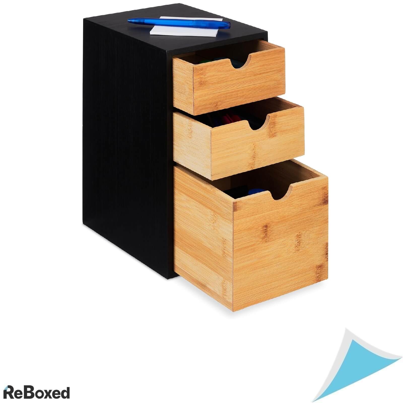 Relaxdays Organizator de Birou 3 Sertare