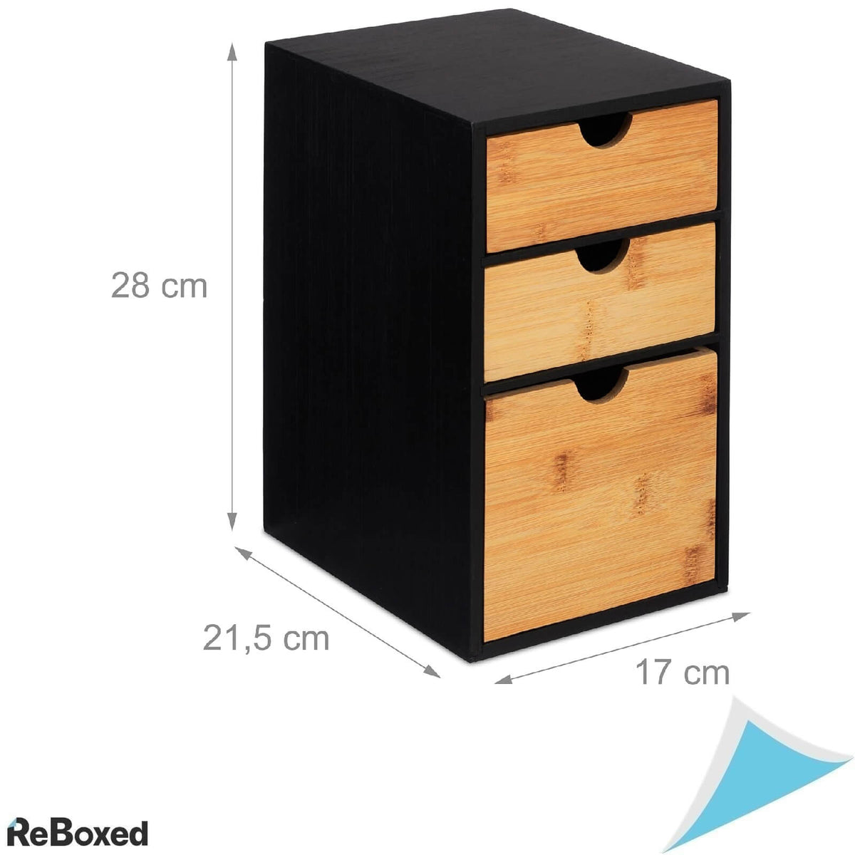 Relaxdays Organizator de Birou 3 Sertare