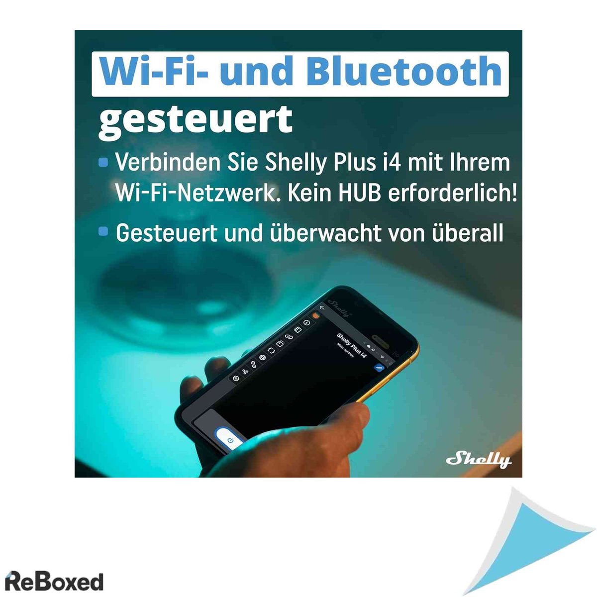 Controler inteligent Wi-Fi si Bluetooth Shelly Plus i4 cu 4 intrari digitale
