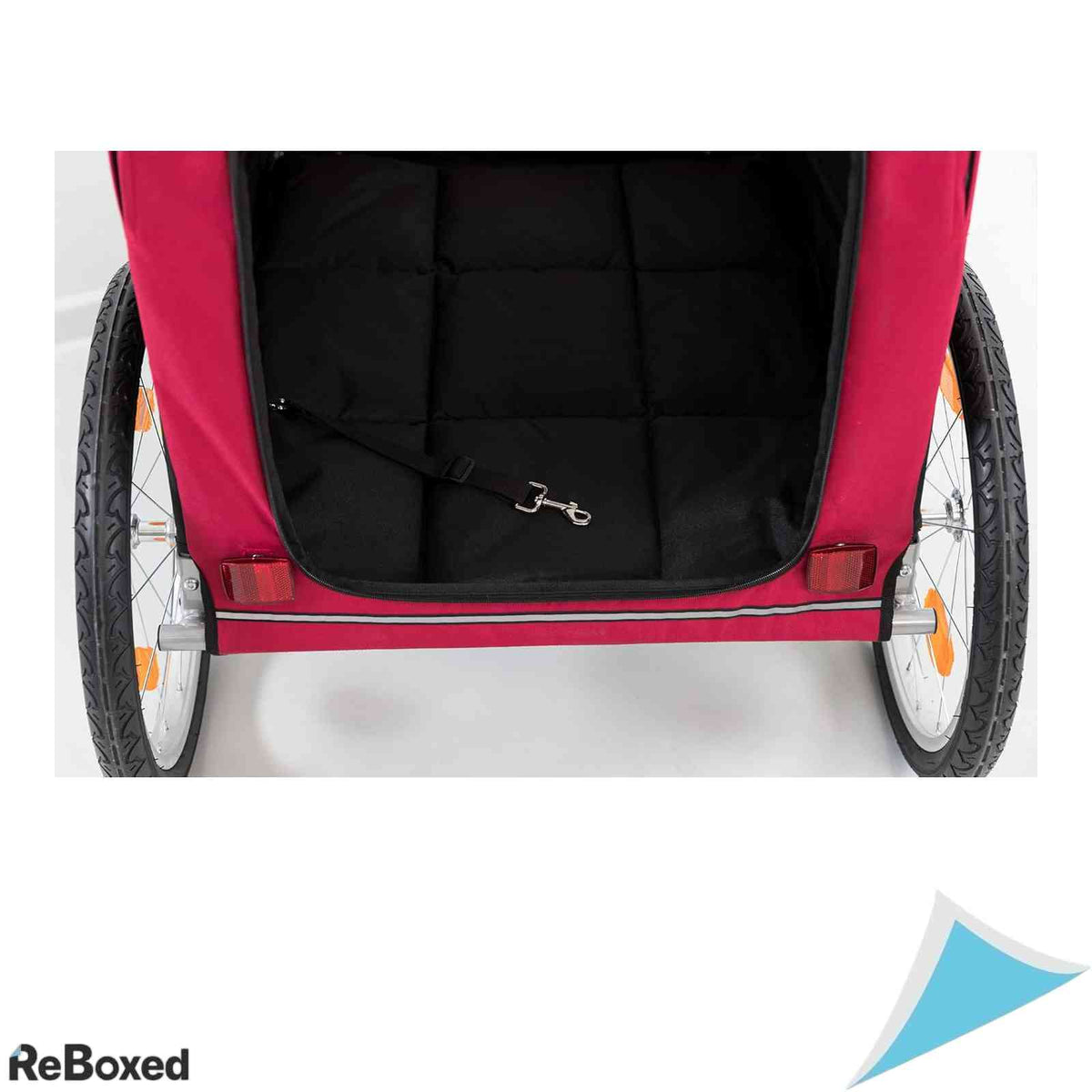 Remorca Bicicleta TRIXIE Pliabila pentru Caini Talie Mica M Max 22kg Rosu Negru