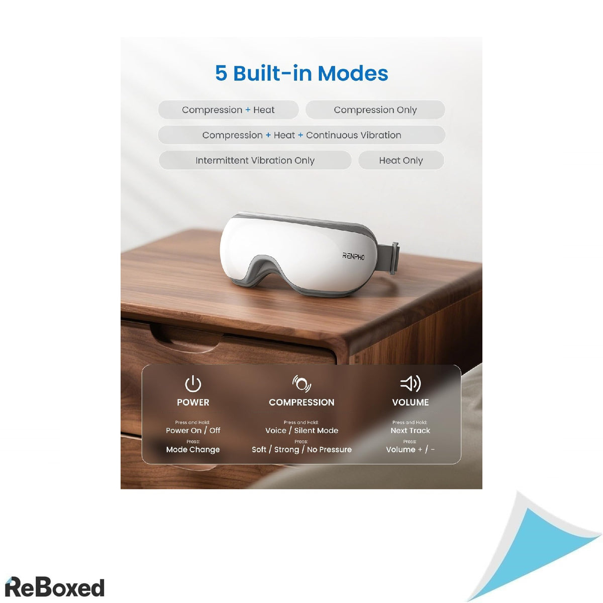 RENPHO Eyeris 1 – Masca Inteligenta pentru Masaj Ochii