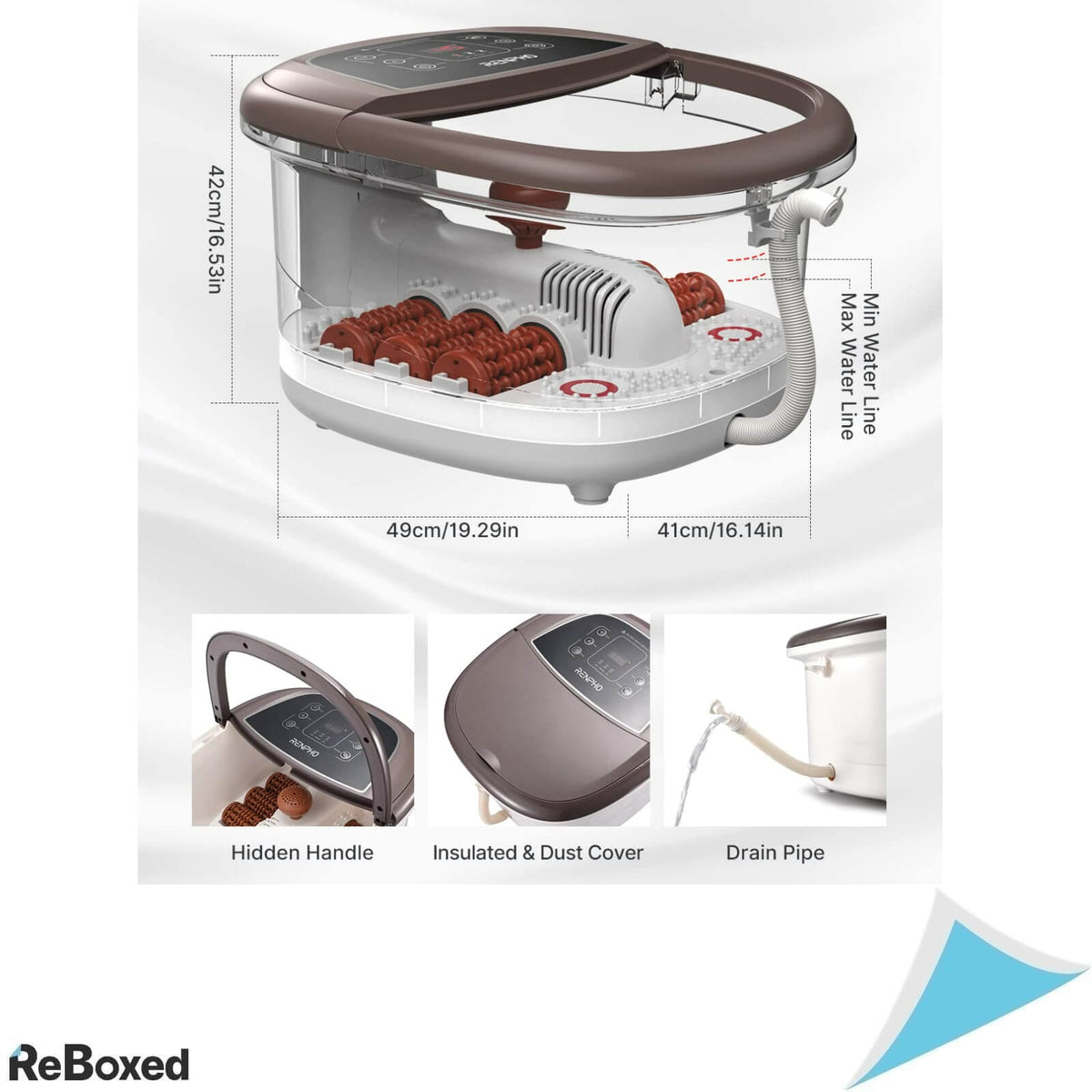 Renpho SPA Cada de Masaj Picioare Shiatsu Caldura PTC Timer