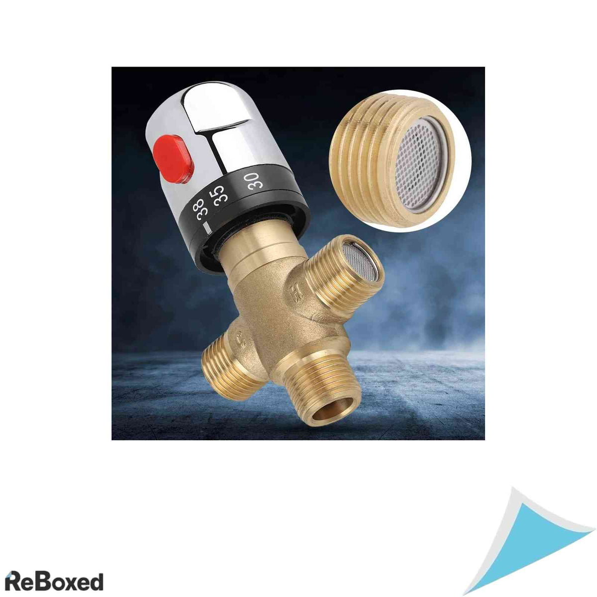 Robinet Termostatic de Amestec Linel 15 mm, Alama, Control Sensibil al Temperaturii, pentru Baie si Bucatarie