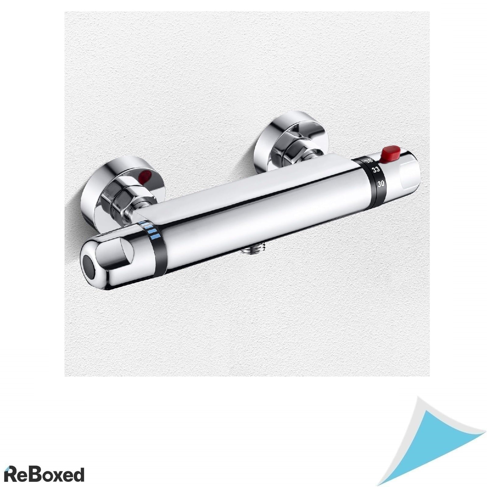 ROWINNAO Baterie Dus Termostatata Montaj Pe Perete, Crom, 38°C Siguranta, G1/2, Alama