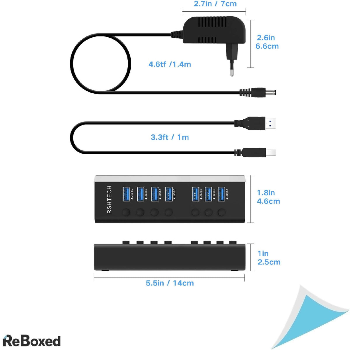 RSTECH Hub USB 3.0 cu 7 Porturi