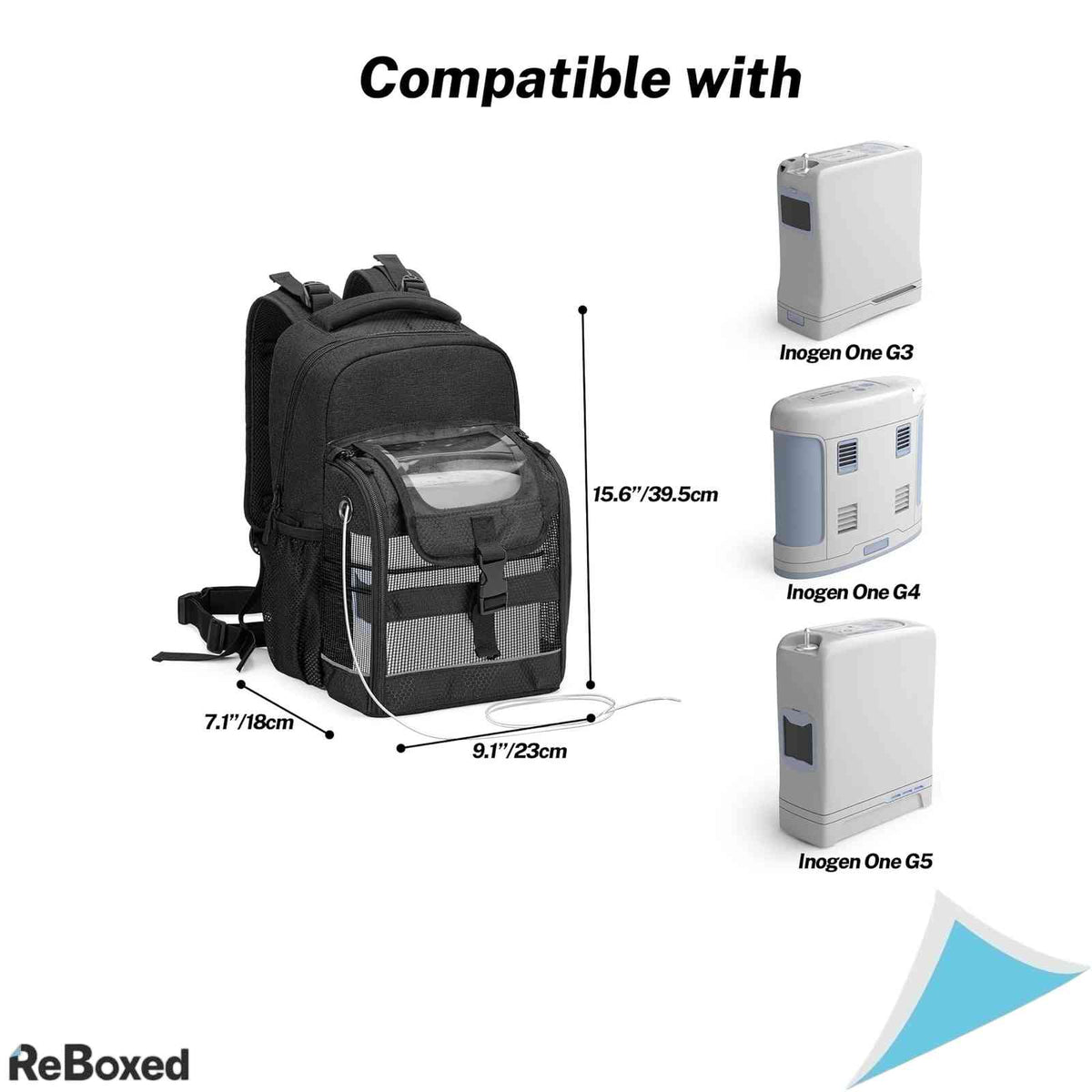 Rucsac pentru concentrator portabil de oxigen Trunab, compatibil Inogen One G3/G4/G5