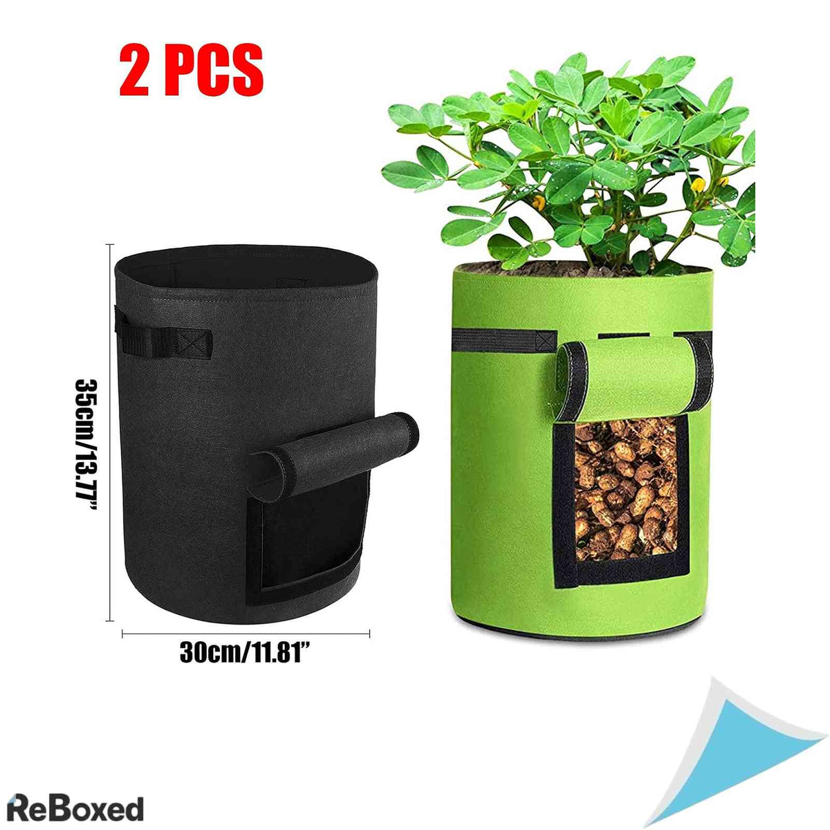 Sac pentru Plantat Cartofi si Legume cu Fereastra de Observare si Manere Permeabil capacitate 7 Galoane