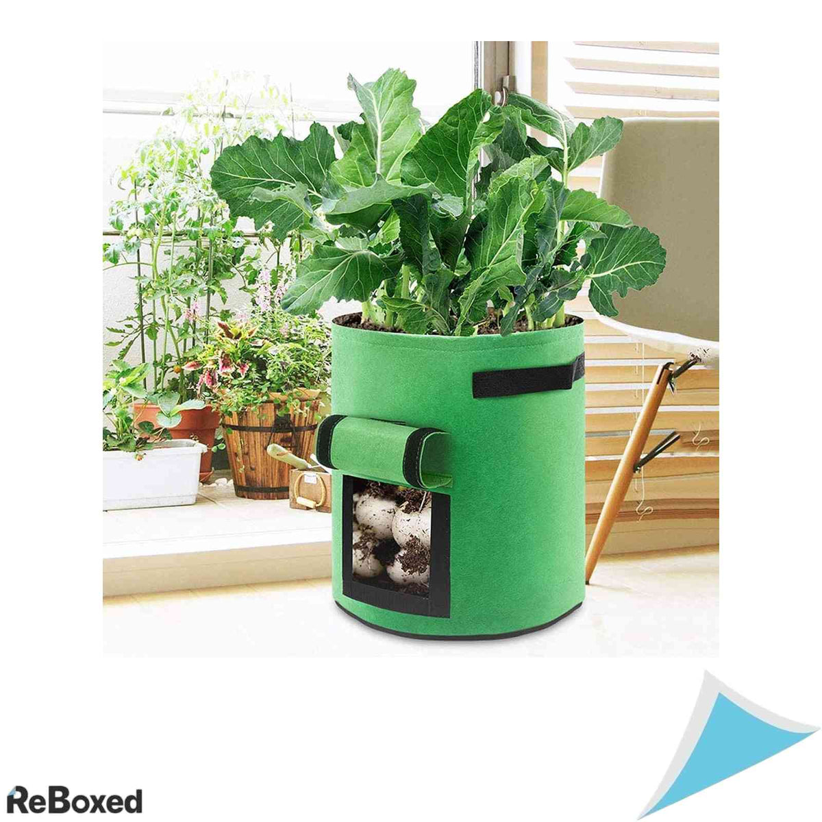 Sac pentru Plantat Cartofi si Legume cu Fereastra de Observare si Manere Permeabil capacitate 7 Galoane