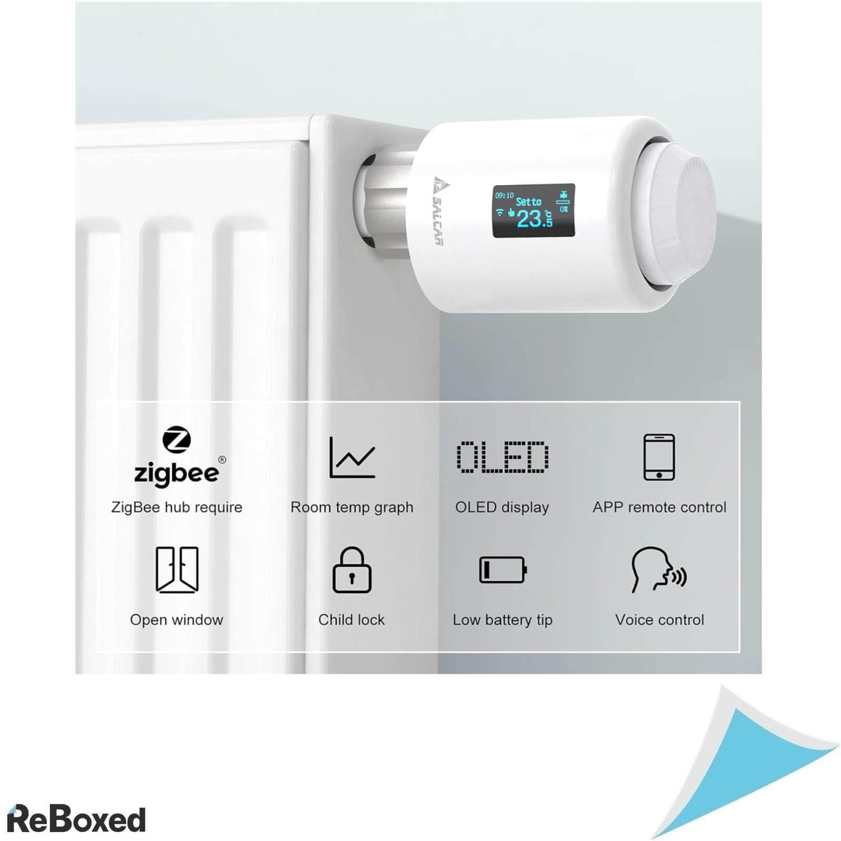 Salcar Capat Termostatic Inteligent pentru Calorifer OLED