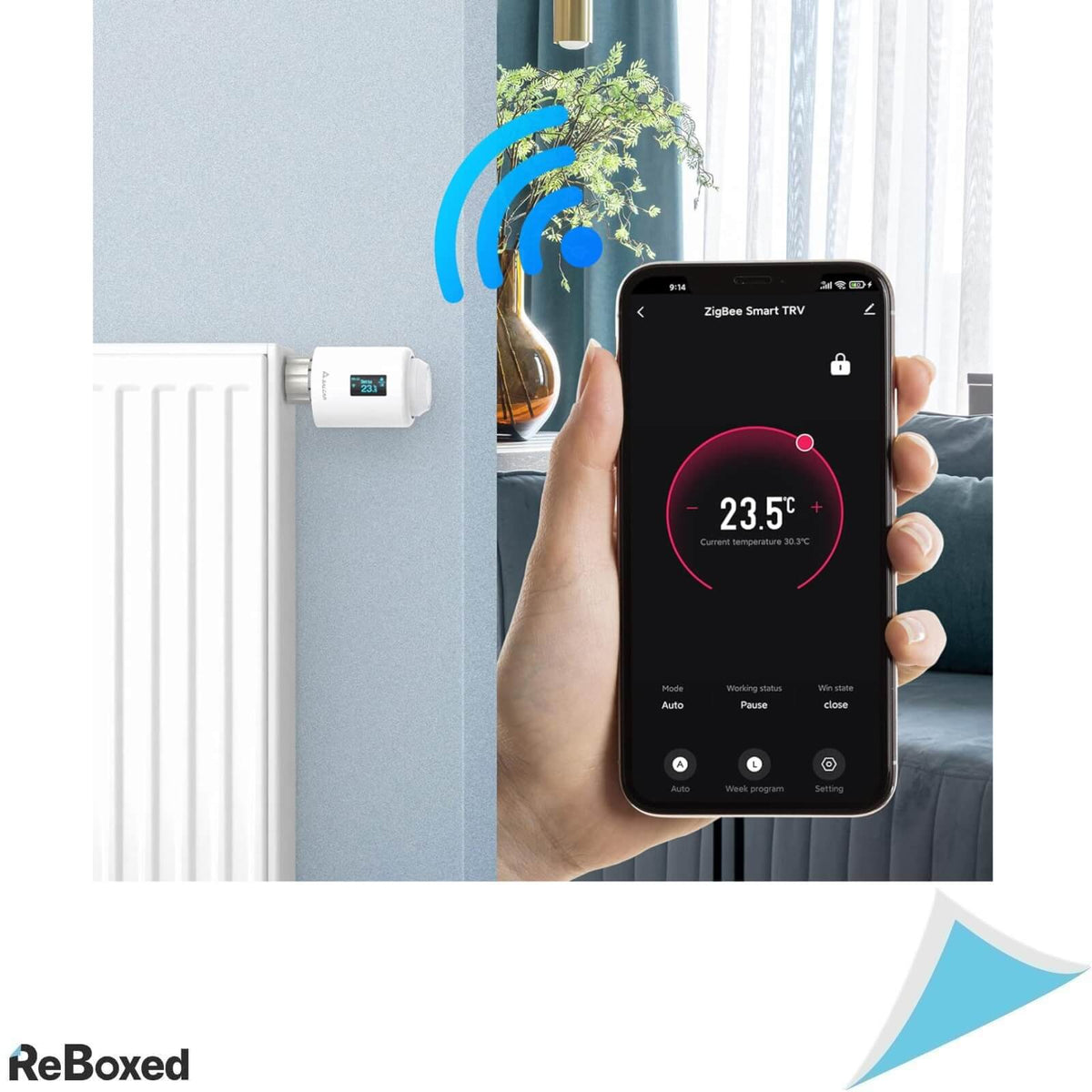 Salcar Capat Termostatic Inteligent pentru Calorifer OLED