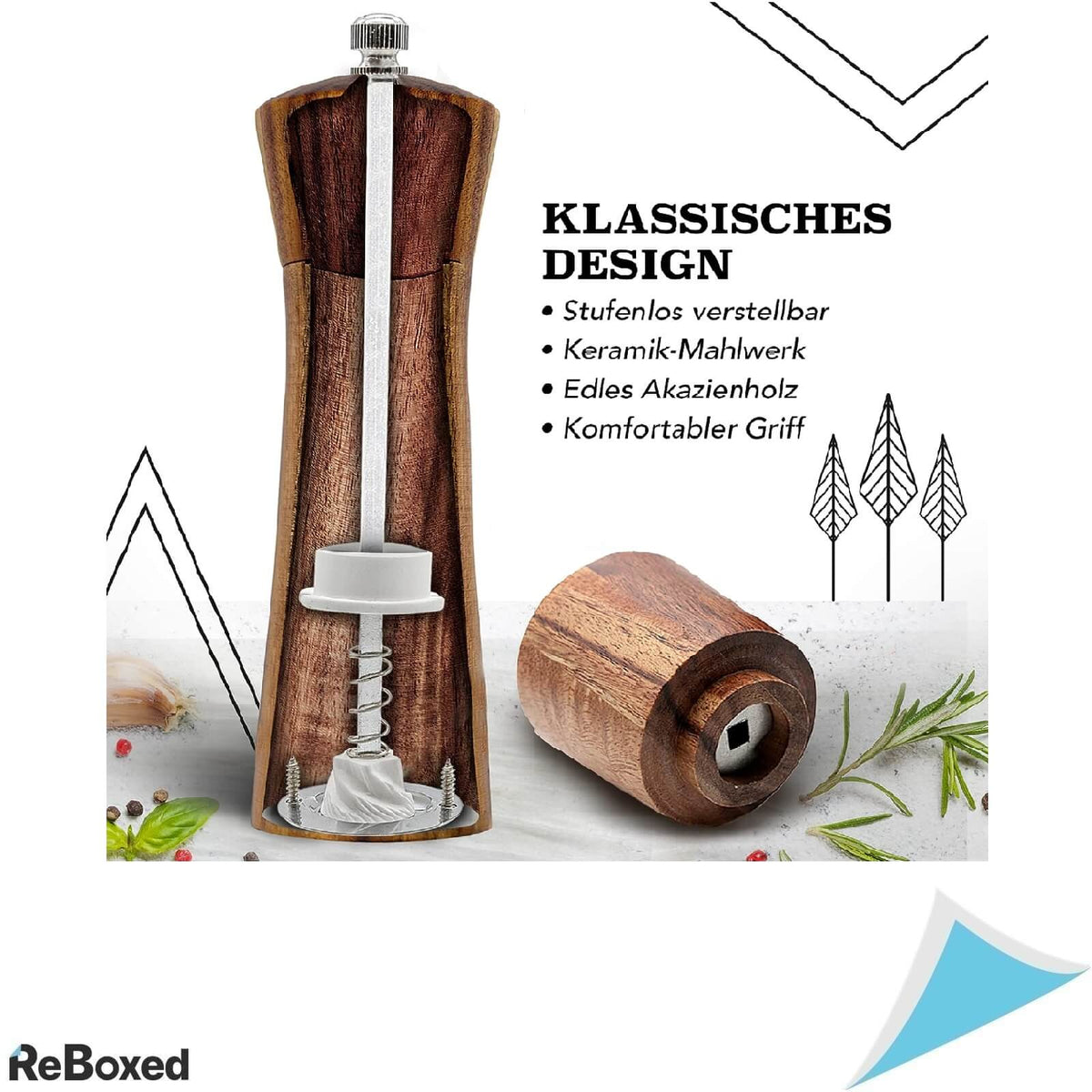 Schwarzwald Spirit Set de Rasnite din Lemn pentru Condimente