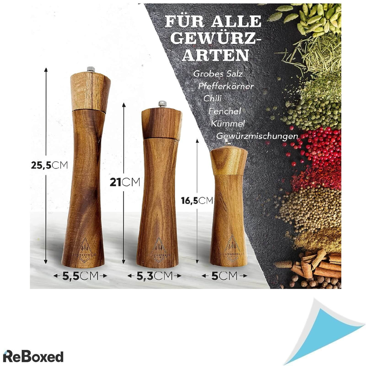 Schwarzwald Spirit Set de Rasnite din Lemn pentru Condimente