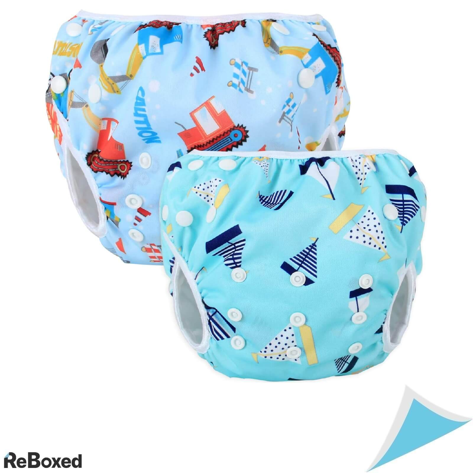 Set de 2 Scutece pentru Inot Reutilizabile Lavabile si Reglabile