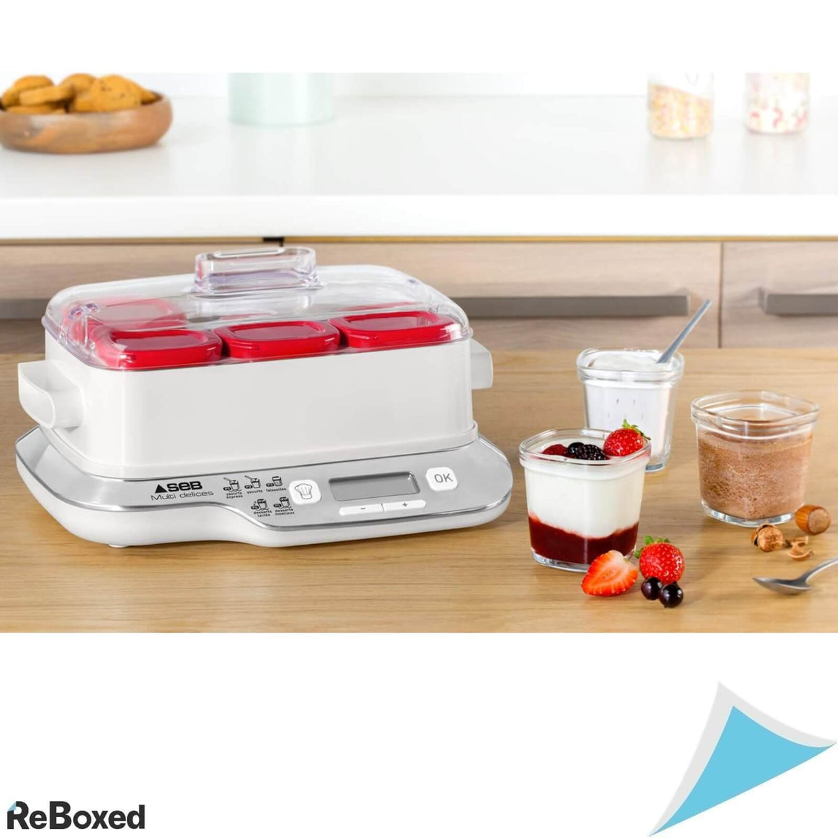 Seb YG660100 Aparat de Iaurt cu 6 Borcane de Sticla 600W