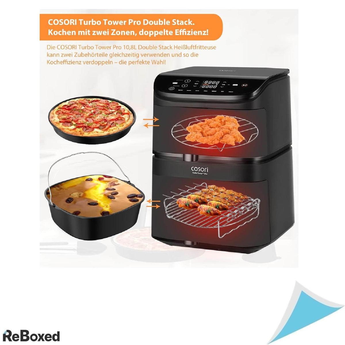 Set 11 Accesorii pentru Air Fryer 22 cm, Compatibil COSORI, Philips, Ninja, Cecotec, Russell Hobbs
