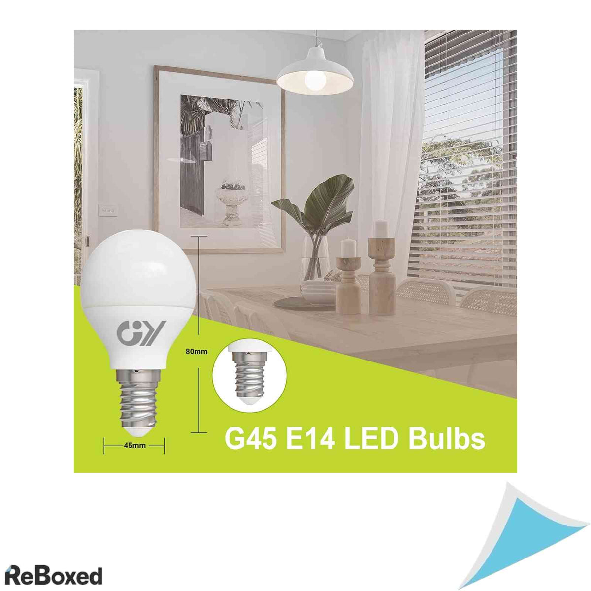 Set 12 Becuri LED GY E14 G45 P45 Putere 4.9W Echivalent 60W Lumina Calda 3000K 807 Lumeni Clasa Energetica C Nedimabil