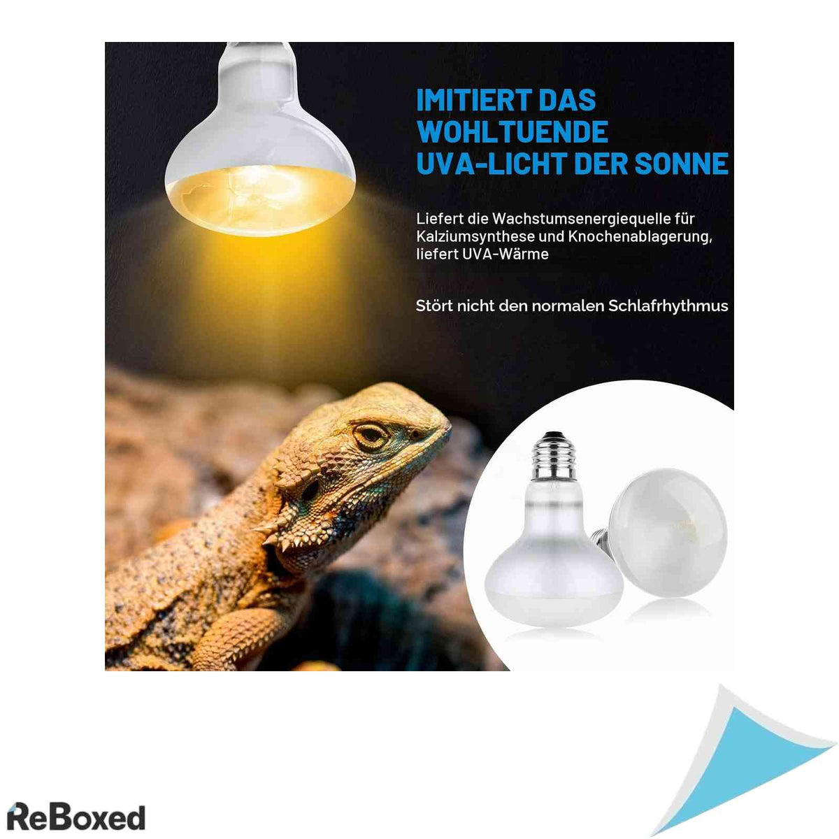 Set 2 becuri incalzire terariu vsshe 50W, UVA spectru complet, E27