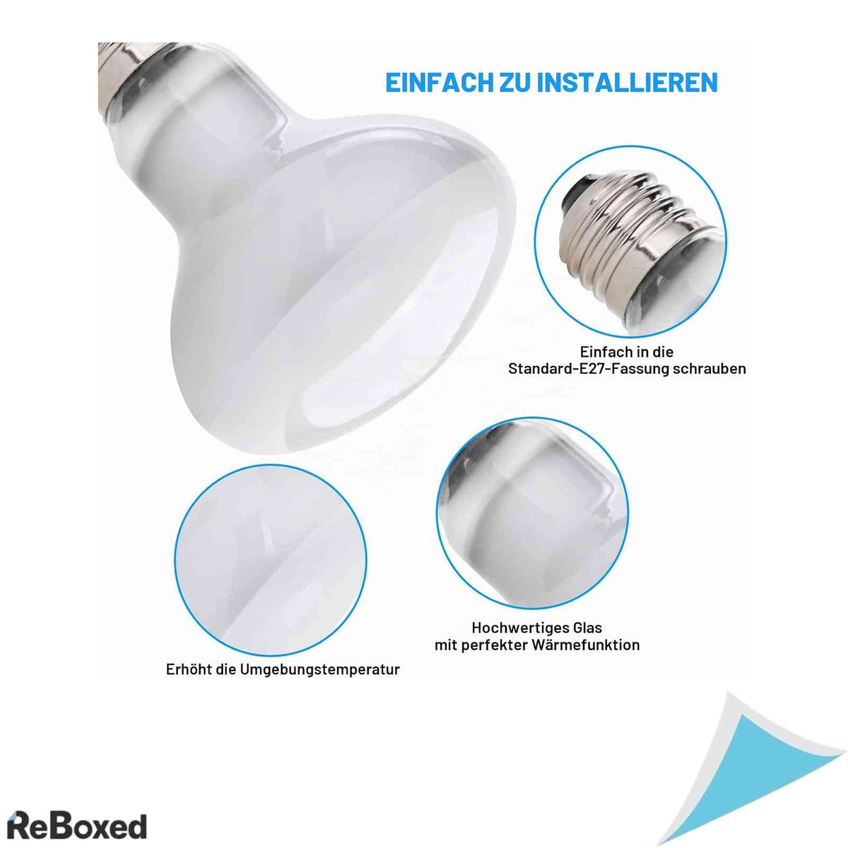 Set 2 becuri incalzire terariu vsshe 50W, UVA spectru complet, E27