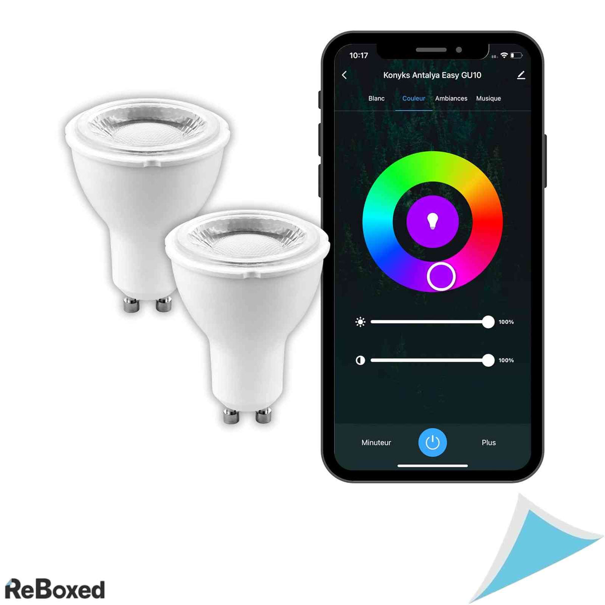 Set 2 becuri inteligente LED Konyks Antalya Easy GU10 Wi-Fi
