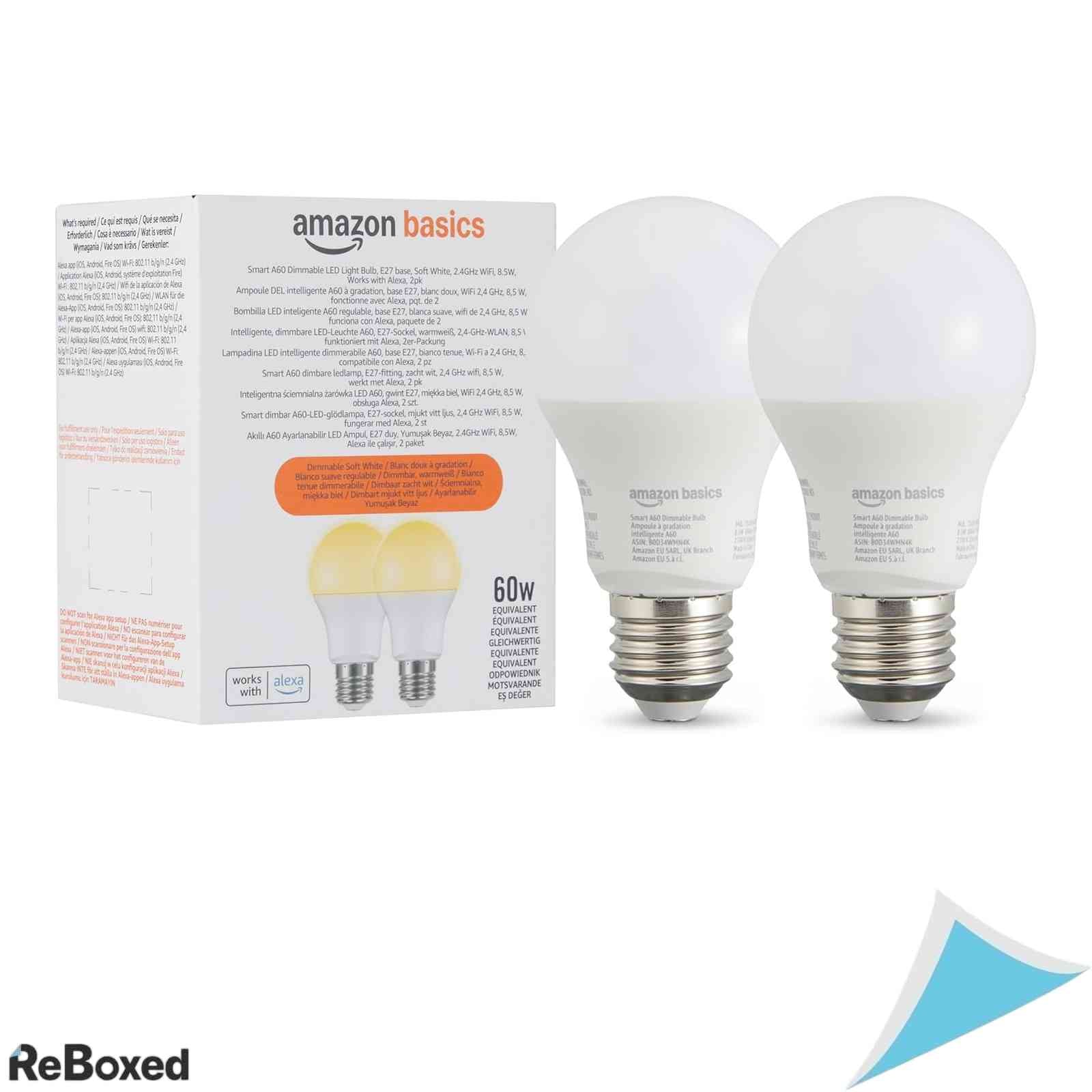 Set 2 Becuri Smart Amazon Basics LED E27