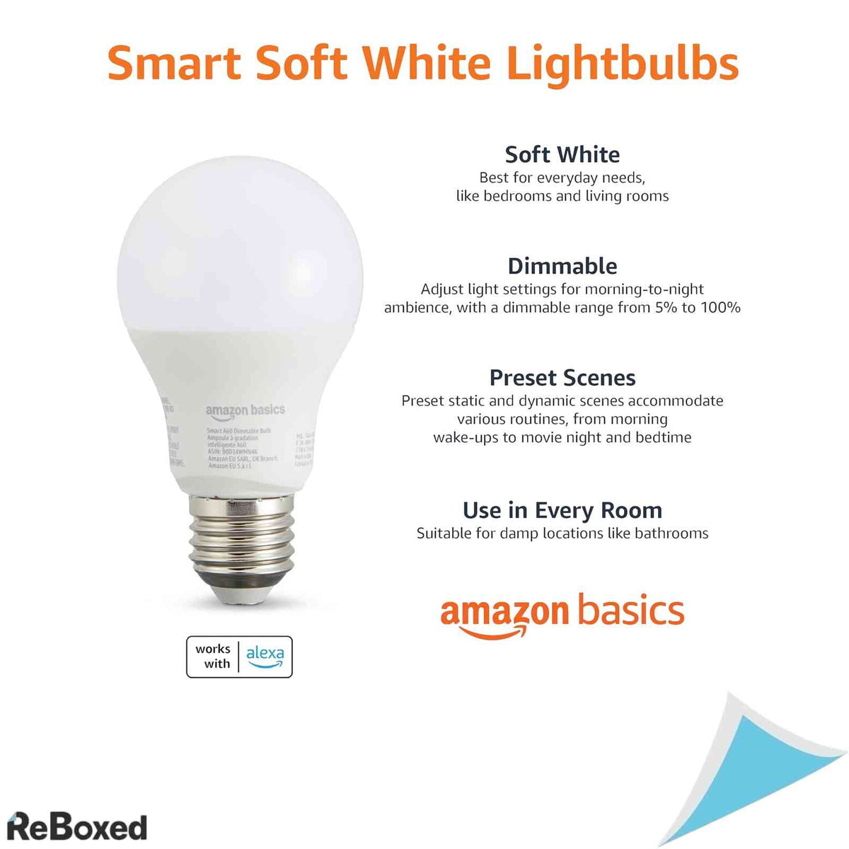 Set 2 Becuri Smart Amazon Basics LED E27