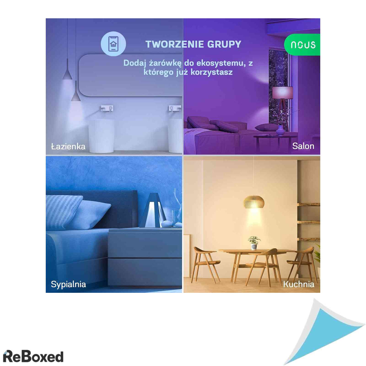 Set 2 Becuri Smart LED NOUS P4 E14, RGB+CCT, Wi-Fi