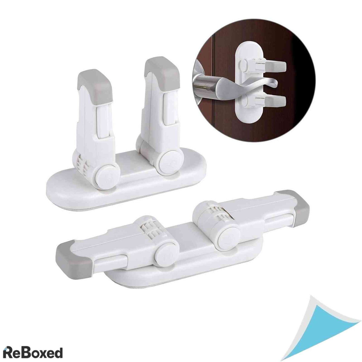 Set 2 blocatoare maner usa REDTRON, siguranta copii si animale