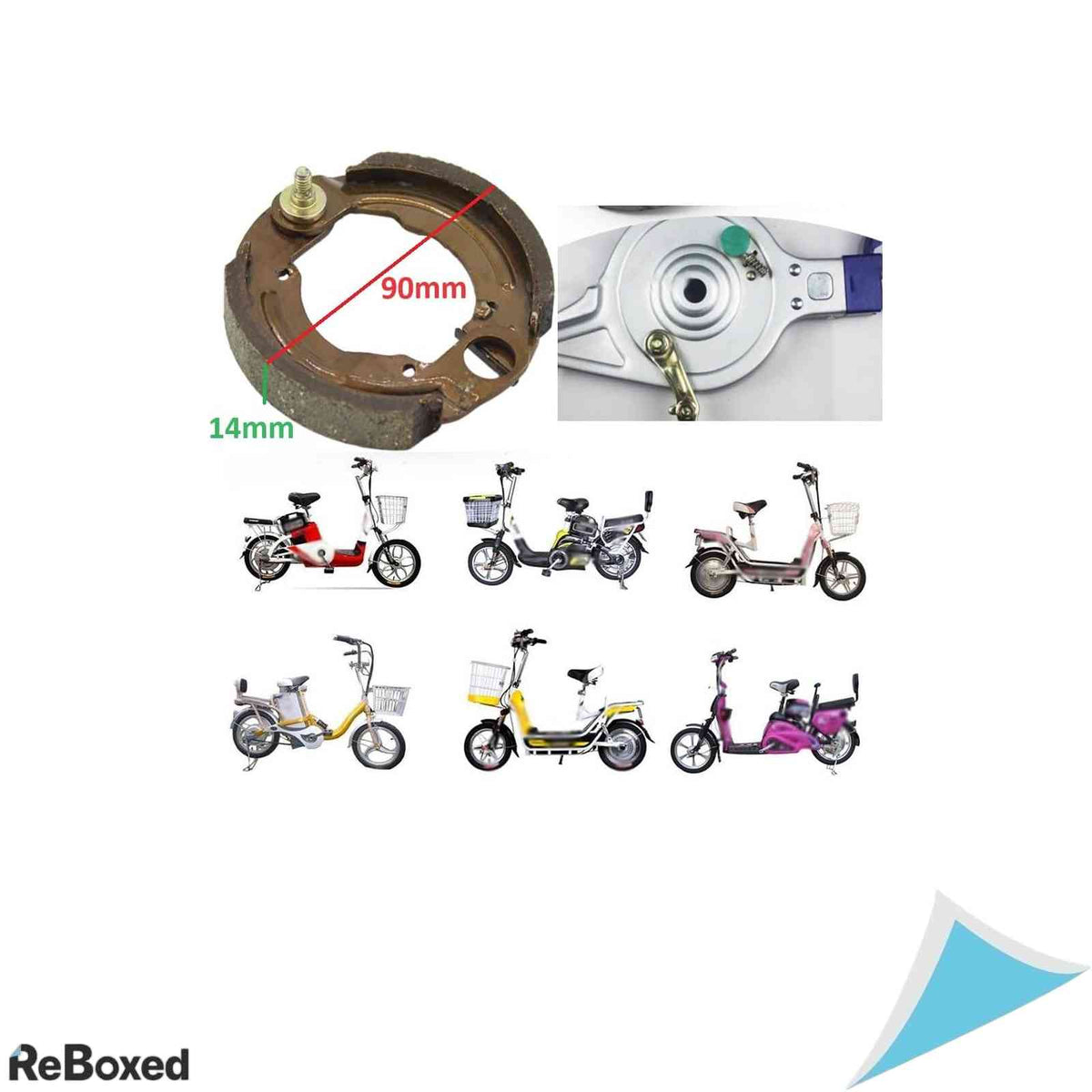 Set 2 Saboti de Frana cyclingcolors 90 mm, pentru Bicicleta, Moped, Scuter, Motocicleta, Scuter Electric